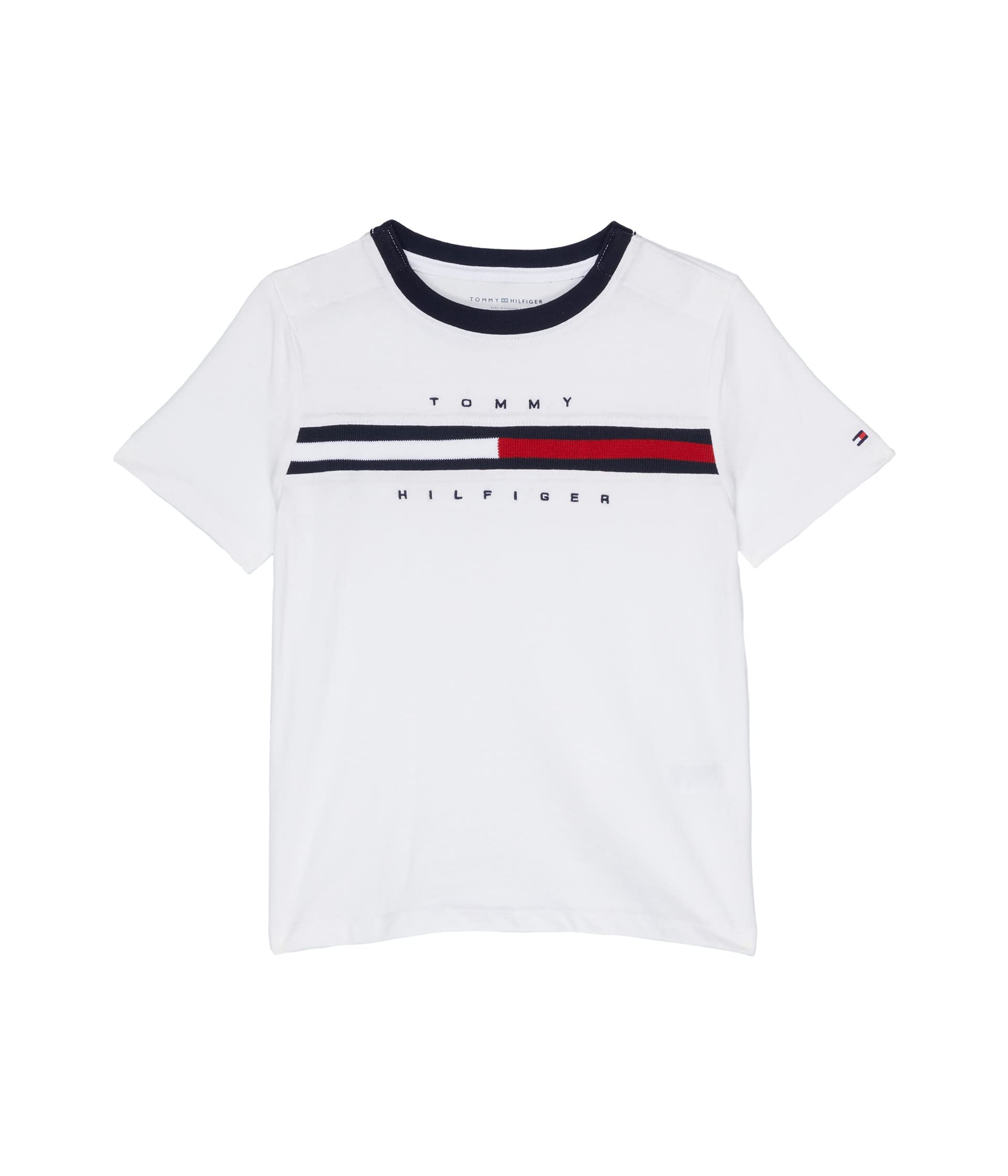Tommy Hilfiger Boy's Adaptive Short Sleeve Logo T-shirt With Velcro Closures